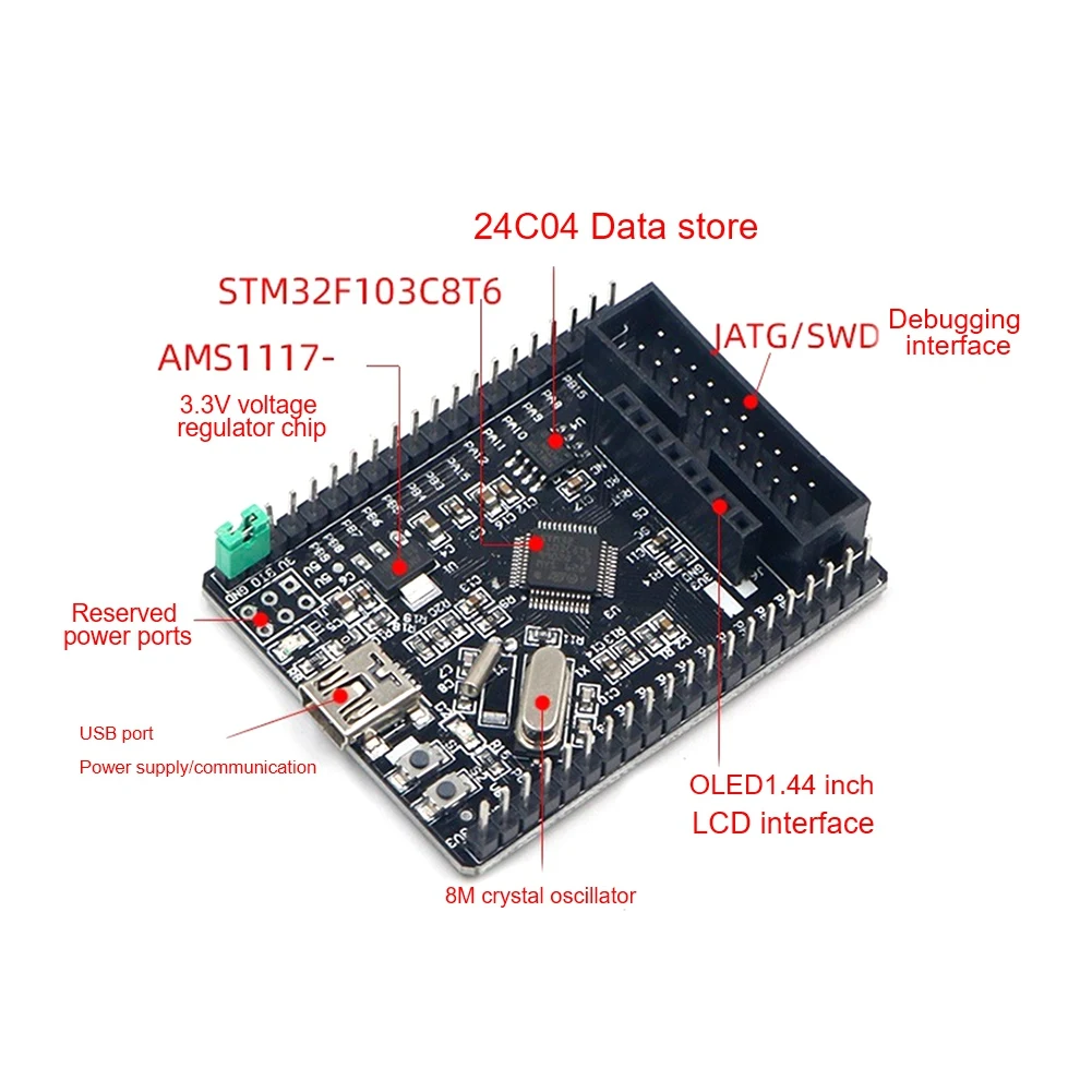 Макетная плата STM32F103C8T6 основная маленькой системы STM32 микроконтроллер STM