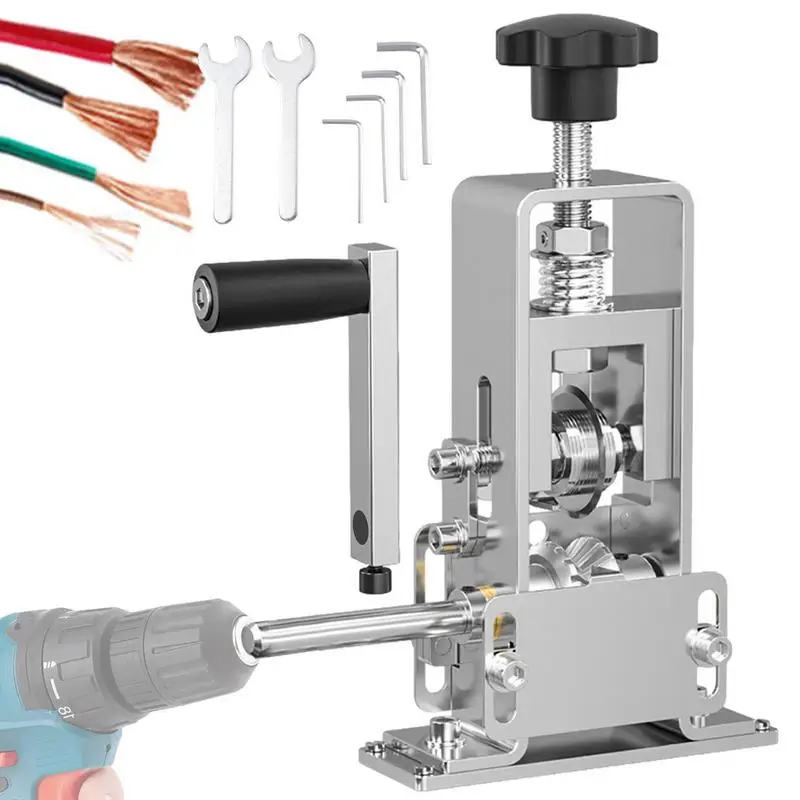 

Copper Wire Stripper Machine Hand Crank Or Drill Powered Copper Wire Peeler Machine Portable Cable Stripper For Wire Harness