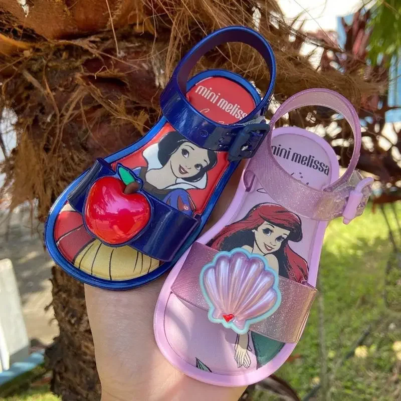 Новые милые сандалии принцессы Холодное сердце для девочек Disney нескользящая