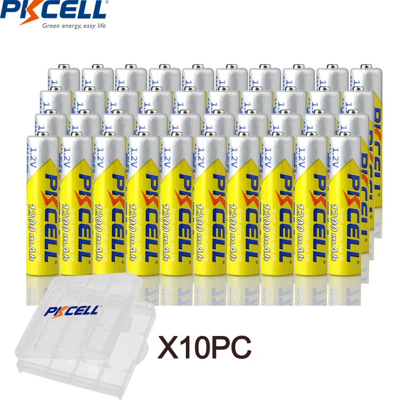 

Аккумуляторы PKCELL AAA Ni-MH, 1,2 в, 1200 мА · ч, 10 шт.