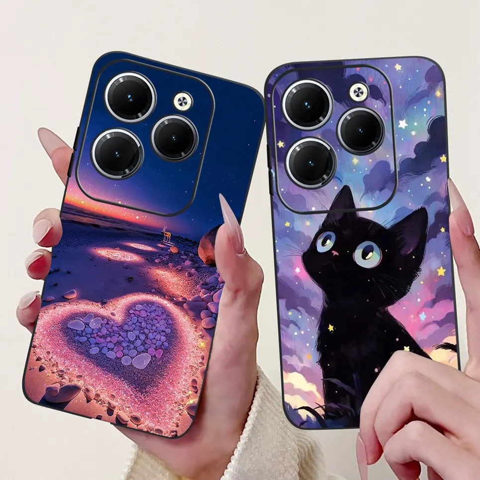 For Tecno Spark 20 Pro 20C Pro+ Cases Cool Style Tiger Dragon Pattern Phone Case Black Soft Silicone Spark20 20Pro Back Cover