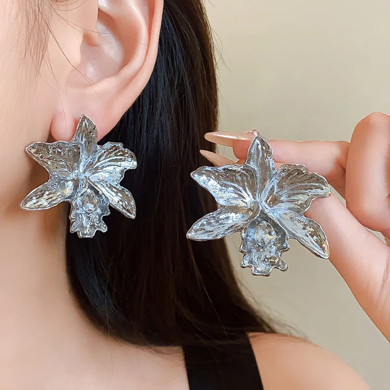 Серьги Draweye для женщин цветы золотого и серебряного цвета Милые простые