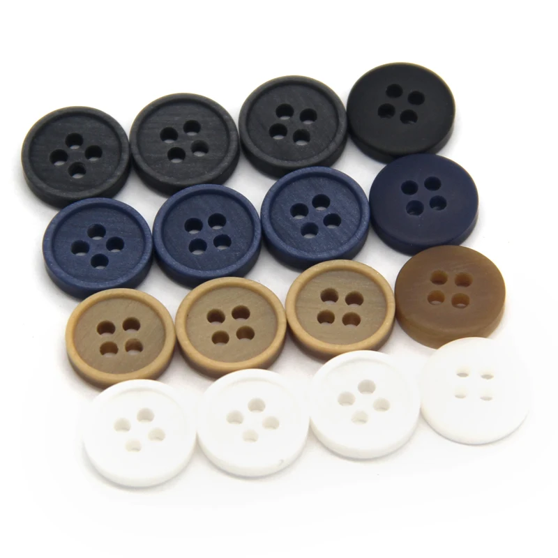 Модная детская рубашка HENGC, пуговицы из смолы для одежды, блузки, платья, куклы, мини-украшения, белые, черные, синие, поделки «сделай сам», оптовая продажа