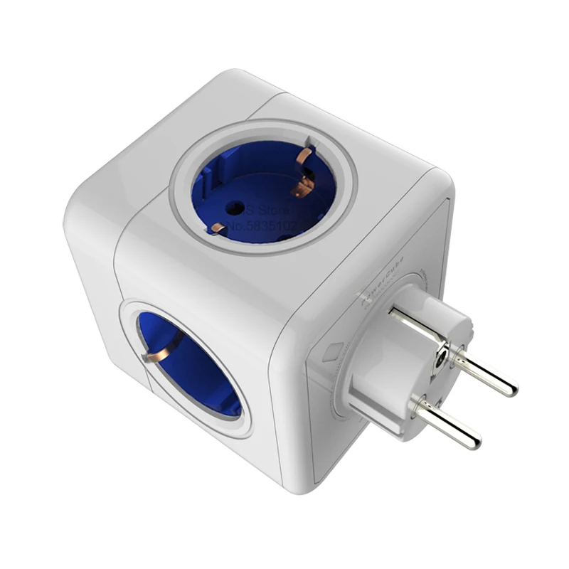 Sopend PowerCube 5V 2.1A USB Power Strip EU Plug Wall Socket Smart 4 Outlets Electrical Adapter 250V 3680W Extension Home Office - купить по