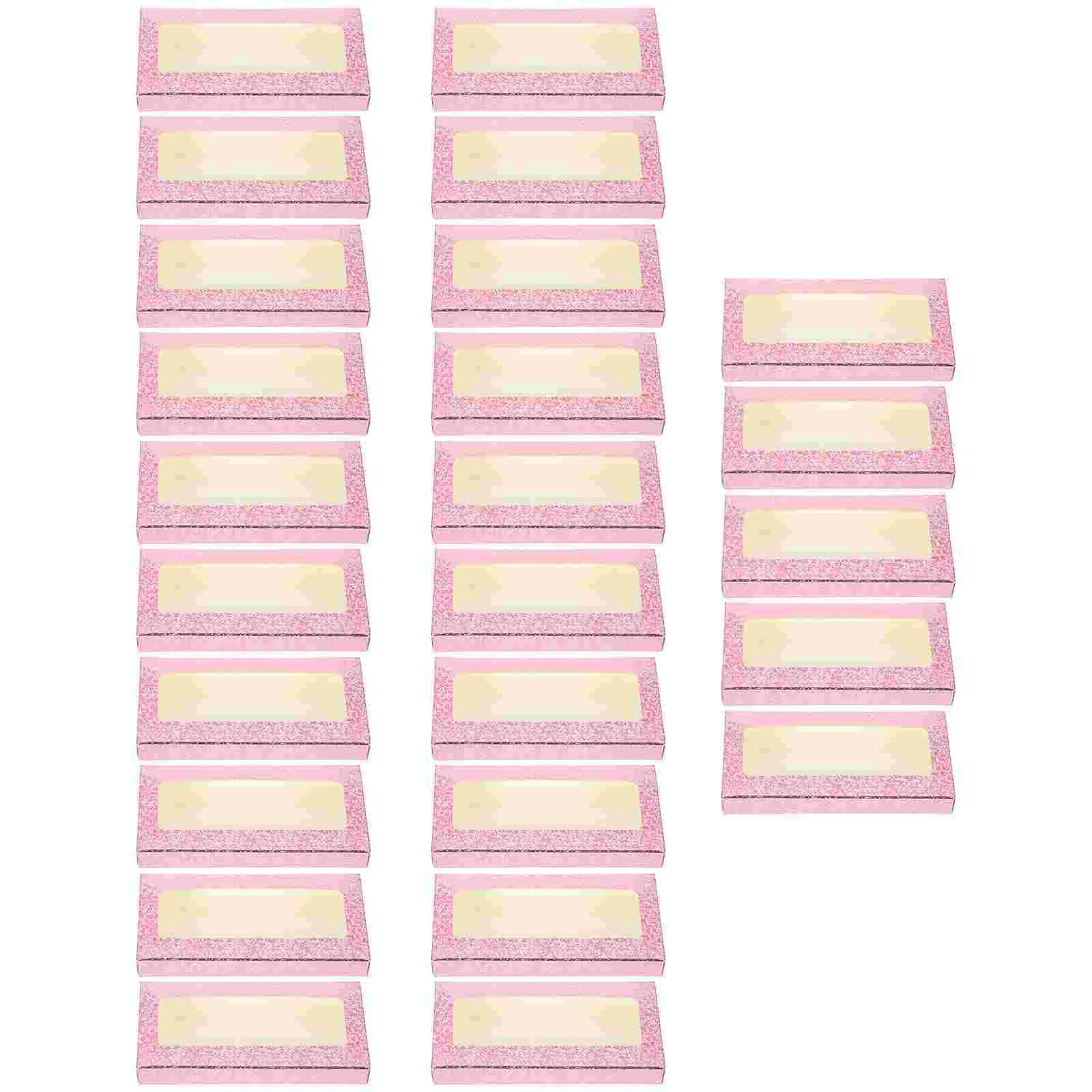 

25 Pcs Manicure Color Box False Lashes Eyelash Storage Case Paper Holder