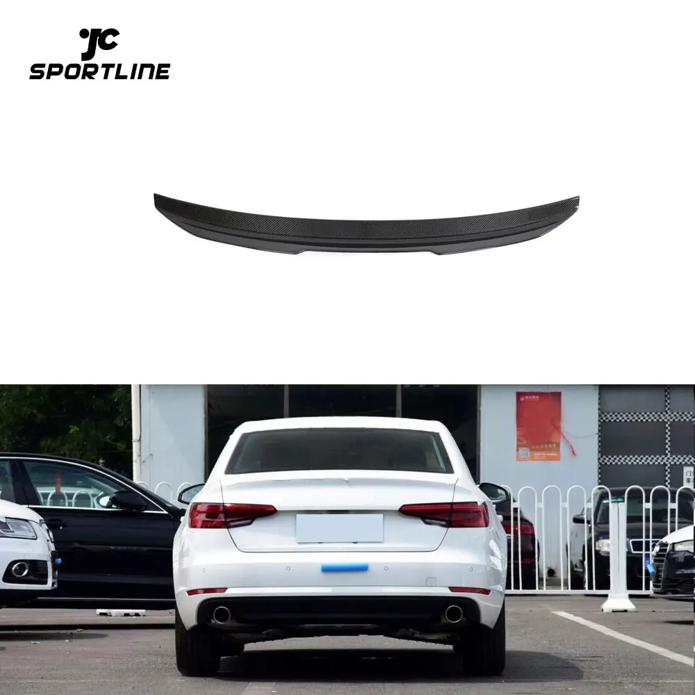 Фото Карбоновый задний спойлер для Audi A4 Sline S4 Sedan B9 2017-2023 №1