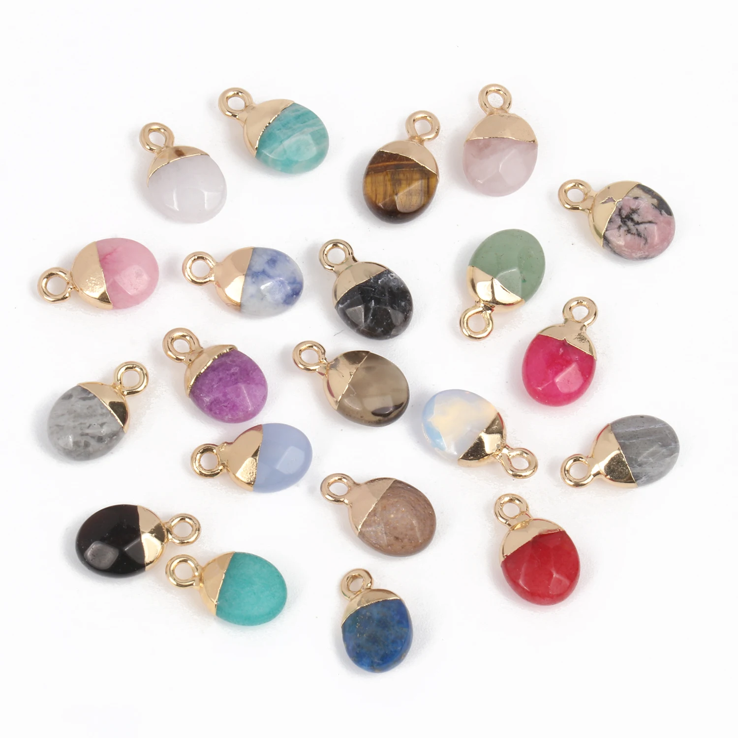 1 шт. 14x 8 мм Новое поступление Подвески из натурального камня овальной формы