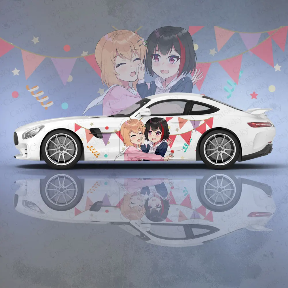 

2 шт., автомобильные наклейки с рисунком аниме Girl Non Biyori