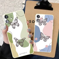 colorful butterfly case for iphone 11 12 mini 13 pro max x xr xs 7 8 plus 6 6s se 2020 cartoon soft silicone phone cover funda