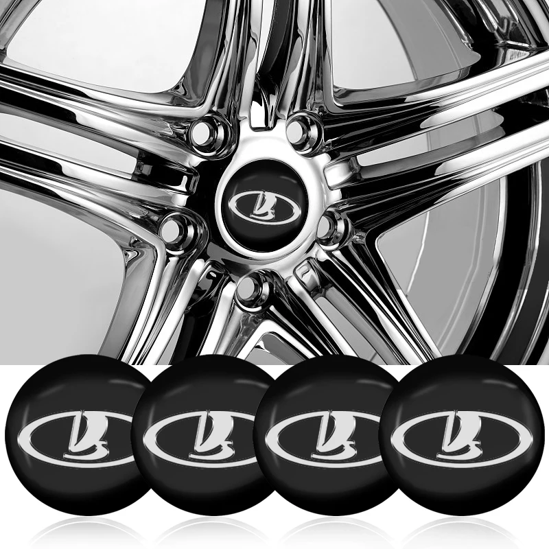 4pcs Car Wheel Center Hub Rim Cap Cover Badge Tire Stickers Emblem For Lada Vesta Xray Largus Granta NIVA
