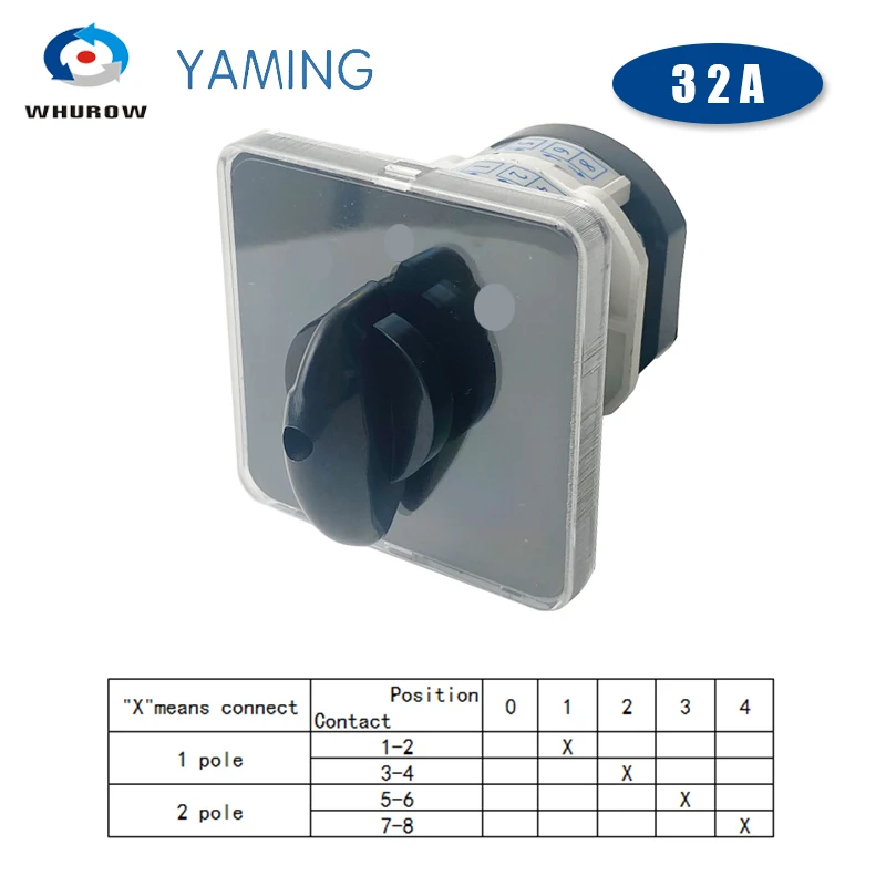 

Ручка переключателя с двумя вращающимися кулачками, универсальный комбинированный Ручной Электрический переключатель 690 В, 2 уровня