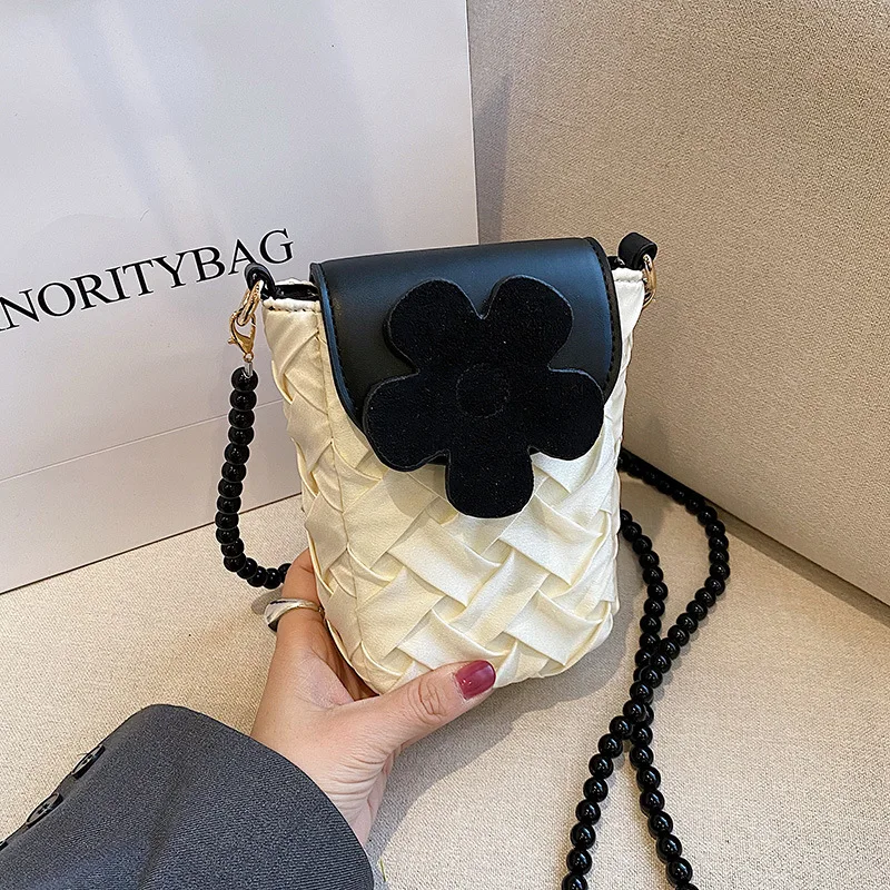 

Сумки для женщин, новинка 2022, роскошные сумочки, Реплика bolso, модная Женская Ретро сумка через плечо, сумка-мессенджер, Цветочная плетеная ми...