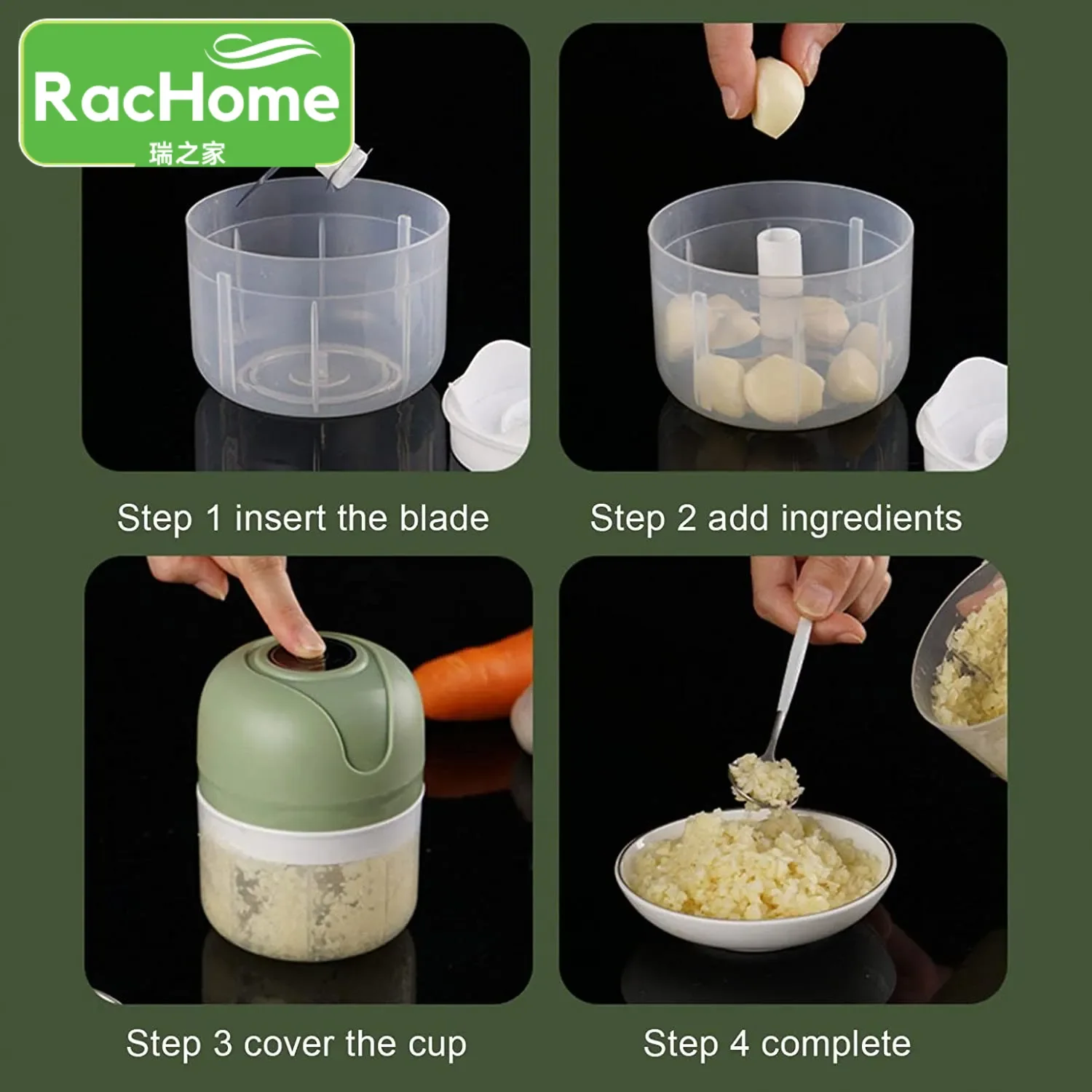 

Garlic Masher Press Mincer Mini Usb Charging Garlic Masher Vegetable Chili Meat Grinder Food Chopper