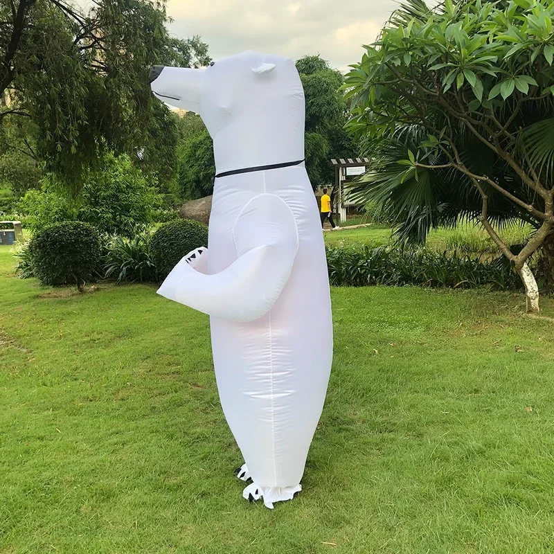 Надувные костюмы белого медведя костюм для косплея на Хэллоуин взрослых