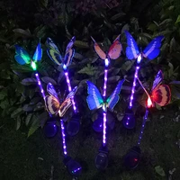 solar garden light colorful butterfly lights waterproof solar led light outdoor decor for yard lawn lamp patio pathway lights