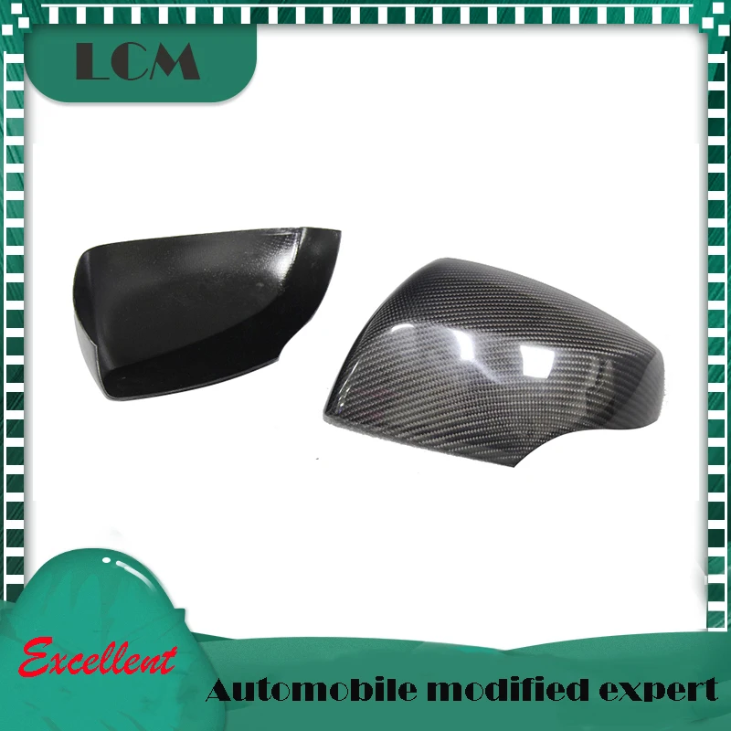Carbon Fiber Mirror Cover For Subaru 14-17 XV 13-17 Legacy 13-18 Forester 12-16 Outback Add On/Replacement Style Body Side Caps
