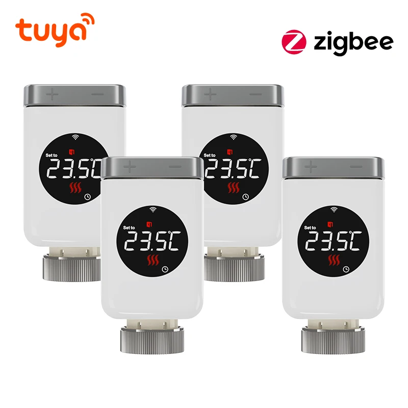 

Умный Термостатический Клапан Tuya ZigBee, Управление Радиатором, Alexa Google Home, Совместимый С Питанием От Батареи