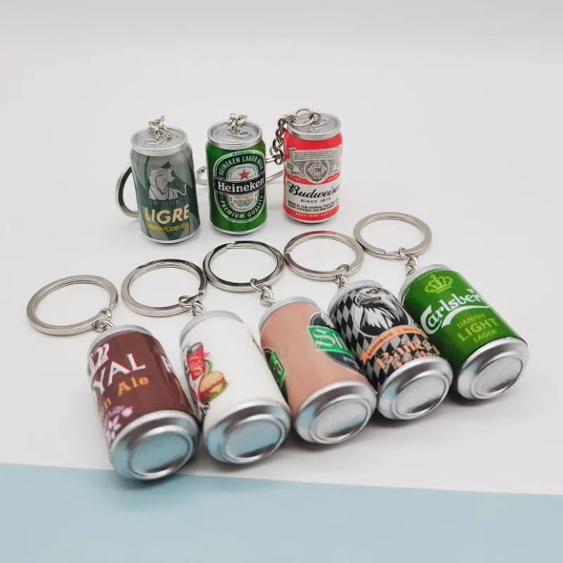 

5pc Cute Simulation Cans Beverage Bottle Keychain Pendant, Creative Small Jewelry for Men and Women, Fashion Gift Accessories