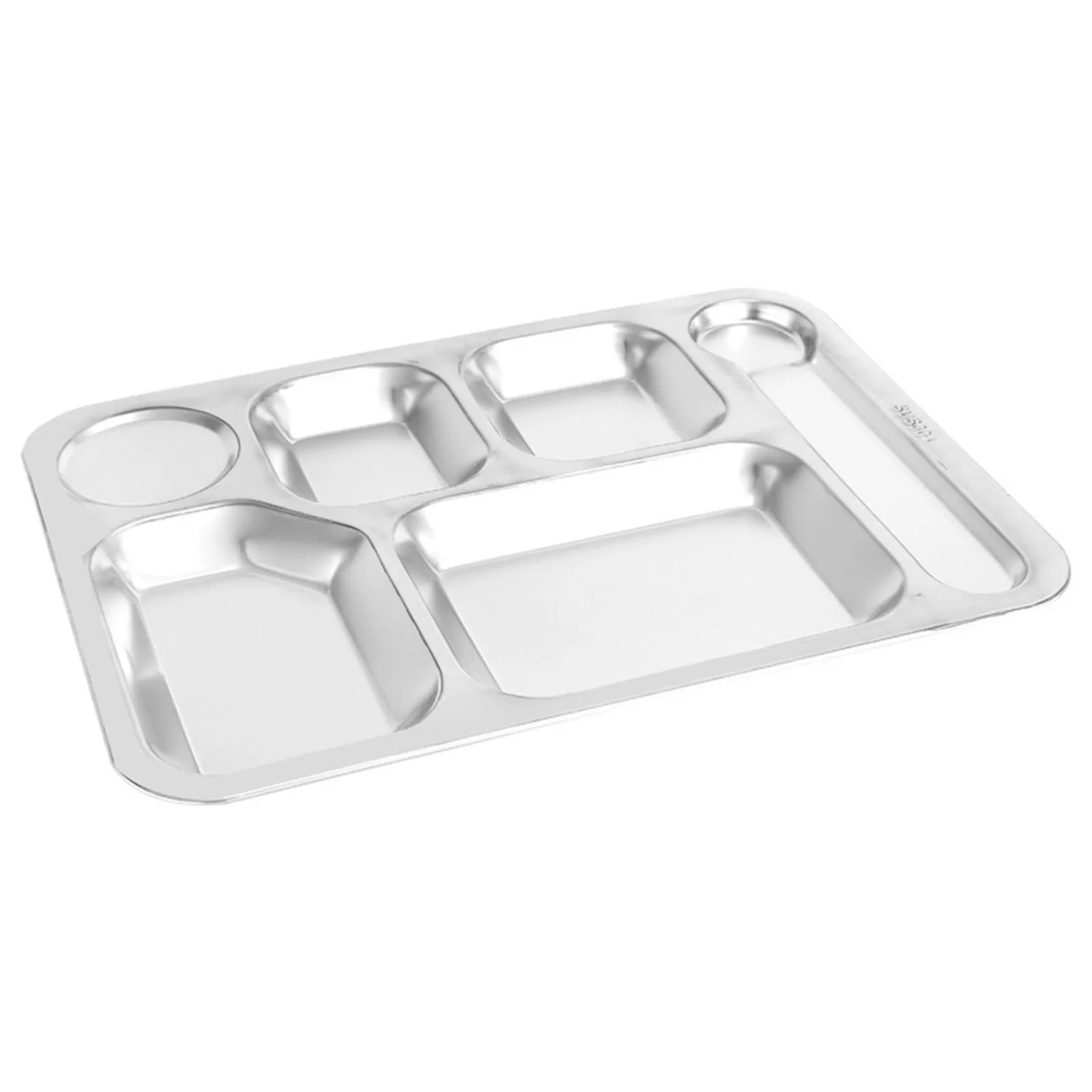 

Stainless Steel Trays Divided Dinner Plate Lunch Container Food Tray School Pupil Dishes Fast Food Tray Dinnerware Wholesale