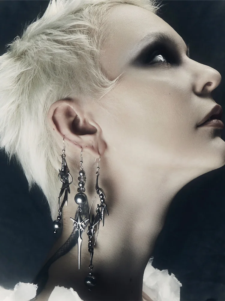 ZHUHE серьги неправильной формы коллекция неоготических стилей для женщин и мужчин