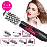 7 in1 one step hair dryeramp volumizer hot air brush rotating hair blowing dryer hair straightener comb hair curling iron dryer
