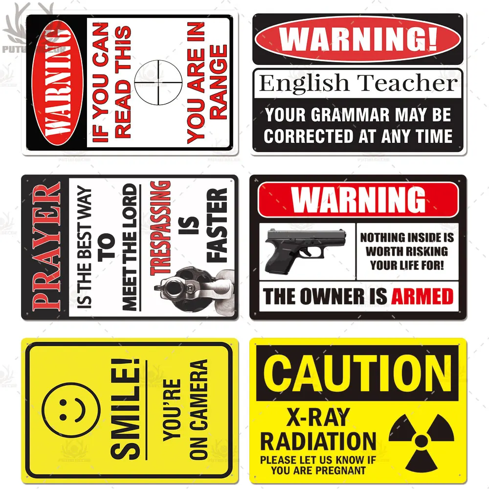 Putuo Декоративные Забавные Технические Знаки Металлические Таблички Для Мужчин