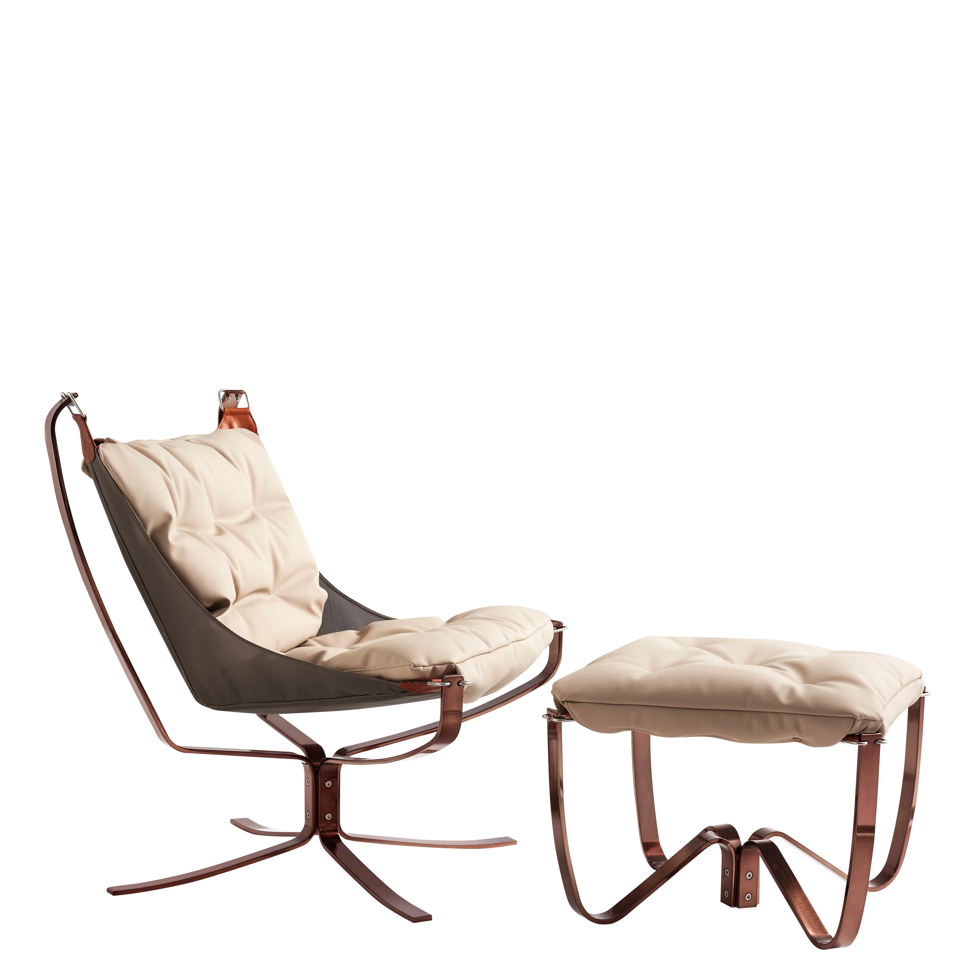 

Leather Lounge Chair Modern Furniture Stainless Steel Chair for Living Room