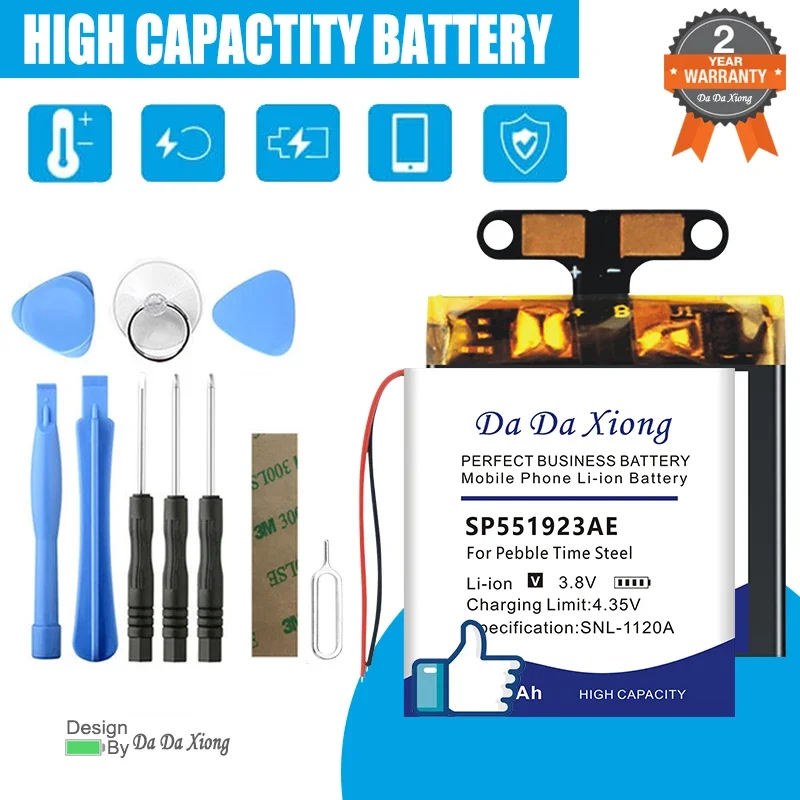 Высокое качество LSSP 441522 AE SP 301618 P 121112 СП 551923 Замените аккумулятор для часов Pebble Time
