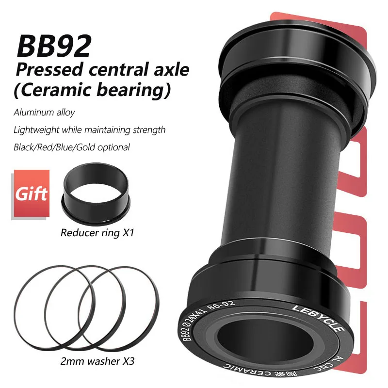 Mtb Road Bike Bottom Bracket Press-In BB 86-92mm Bicycle Axis Ceramic Bearing Bicycl Crankset Central Shaft For Shimano/Sram/GXP