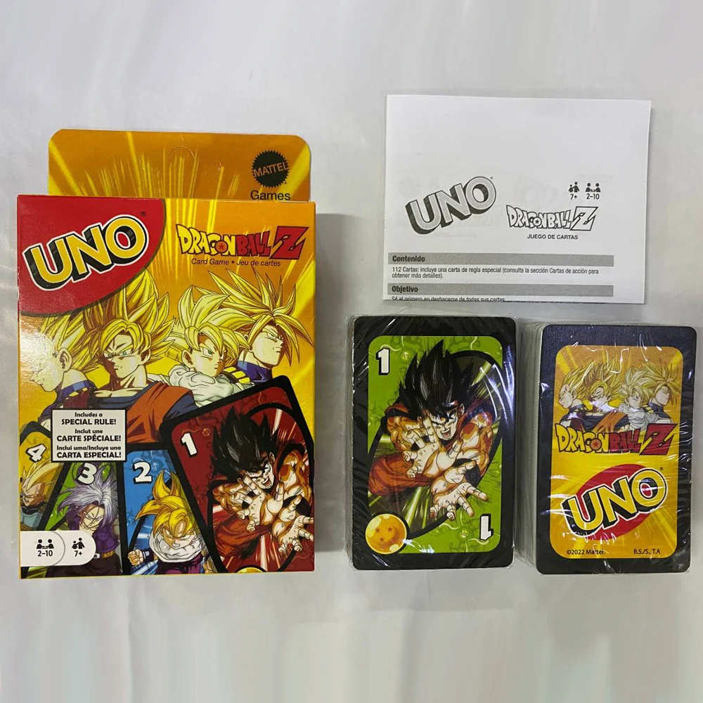 Карточная Игра UNO Dragon Ball Z — Благоприятная Семейная Настольная Для 2-10 Игроков