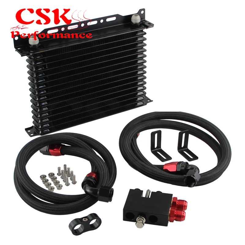 

Масляный радиатор AN10 Trust, 15 рядов, 262 мм, с кронштейнами, подходит для BMW N54 Twin Turbo 135i E82 335i E90 E92 E93, черный