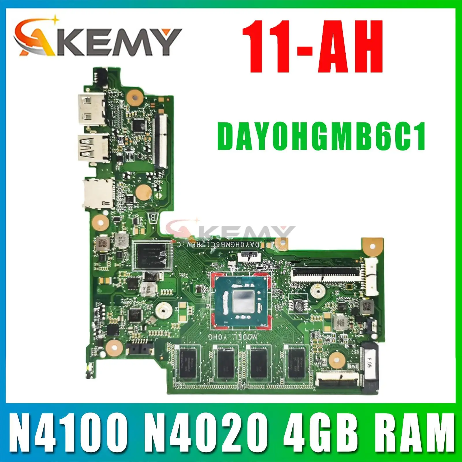 

For HP Stream 11-AH N4100 N4020 4GB RAM Laptop Motherboard DAY0HGMB6C1 L23458-601 SR3S1 11-AH012DX 11-AH113WM Notebook Mainboard