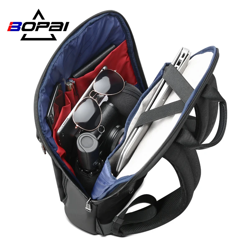 

Мужской и женский рюкзак для путешествий Bopai, Черный Повседневный простой классический рюкзак для компьютера, для походов, кемпинга, альпинизма, осень 2023