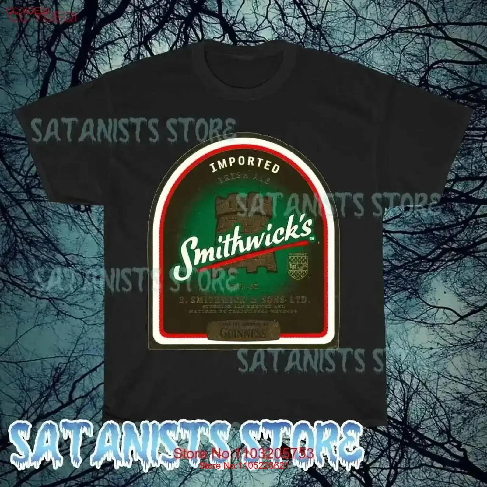 Фото Новая мужская футболка с классическим логотипом smithwick beer, забавный размер от S до 5XL, винтажный потертый топ для повседневной носки, модная уличная одежда для дома №1