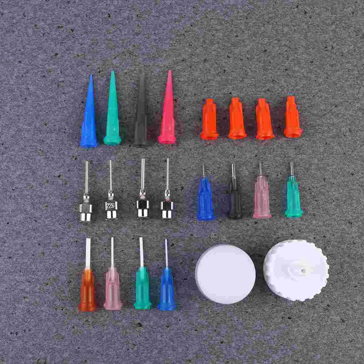 

24 Pcs Nail Accessories Needles Mouth Bottles Tool Kit Applicator