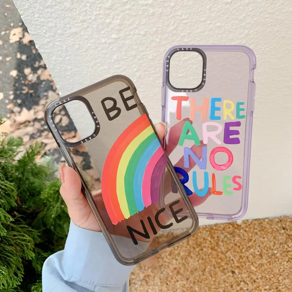 

Gay Lesbian LGBT Rainbow Shockproof For iPhone 13 12 11 Pro MAX XR X SE XS Phone Case iPhone 7 8 6 6s Plus Soft Clear Cover