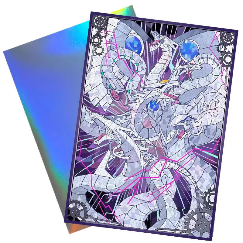 Фото 50 шт./набор Yu-Gi-Oh! Защитный чехол для карт Kisara Cyber Dragon Yummy YGO, 63x90 мм, для коллекционных карт аниме-игр, подарок №4