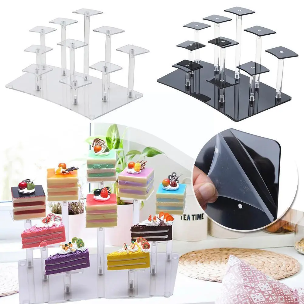 

Multi-layer Acrylic Ladder Display Stand Anime Characters Display Organizer Rack Box Jewelry Storage Blind Toy Stan L7h8