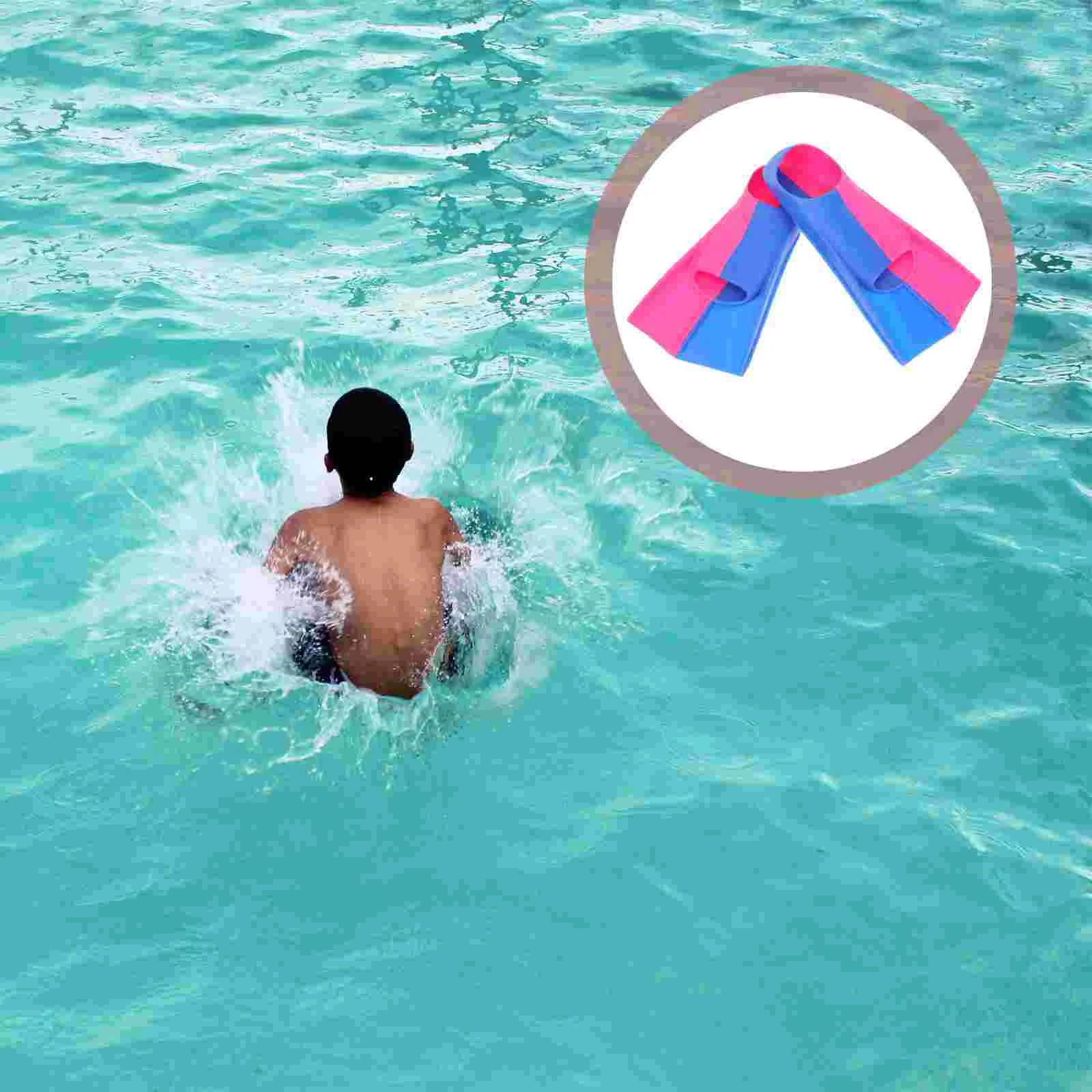 

1 Pair Travel Size Floating Boys Kids Flippers Flippers For Swimming Kids Children Swim Fins for Kids Swimming Training Outdoor