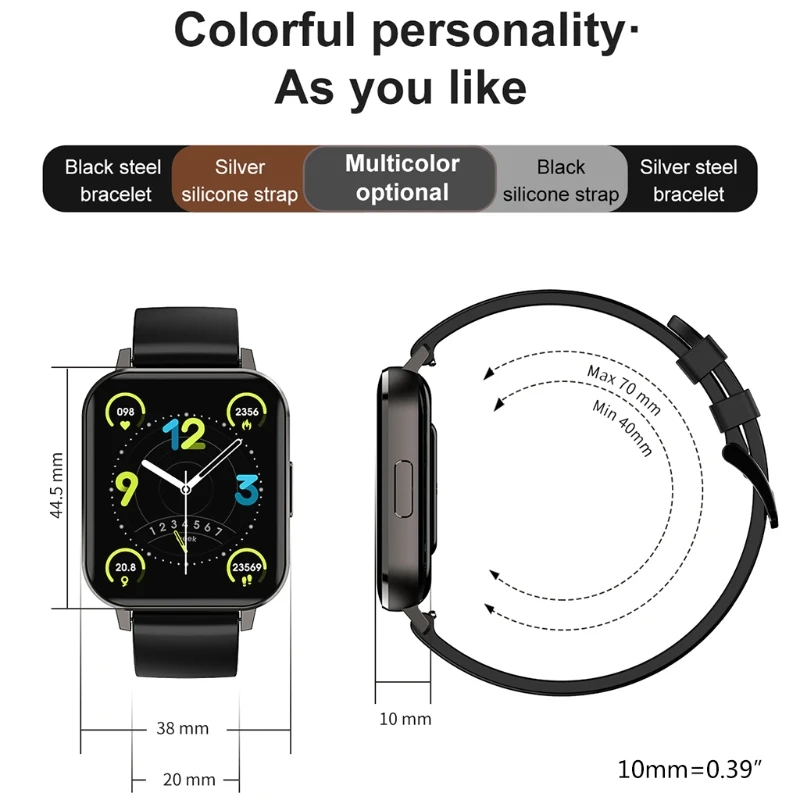 DTX IP68 Waterproof Smart Watch Bracelet Sleep Monitoring Tracker Heart Rate Monitor