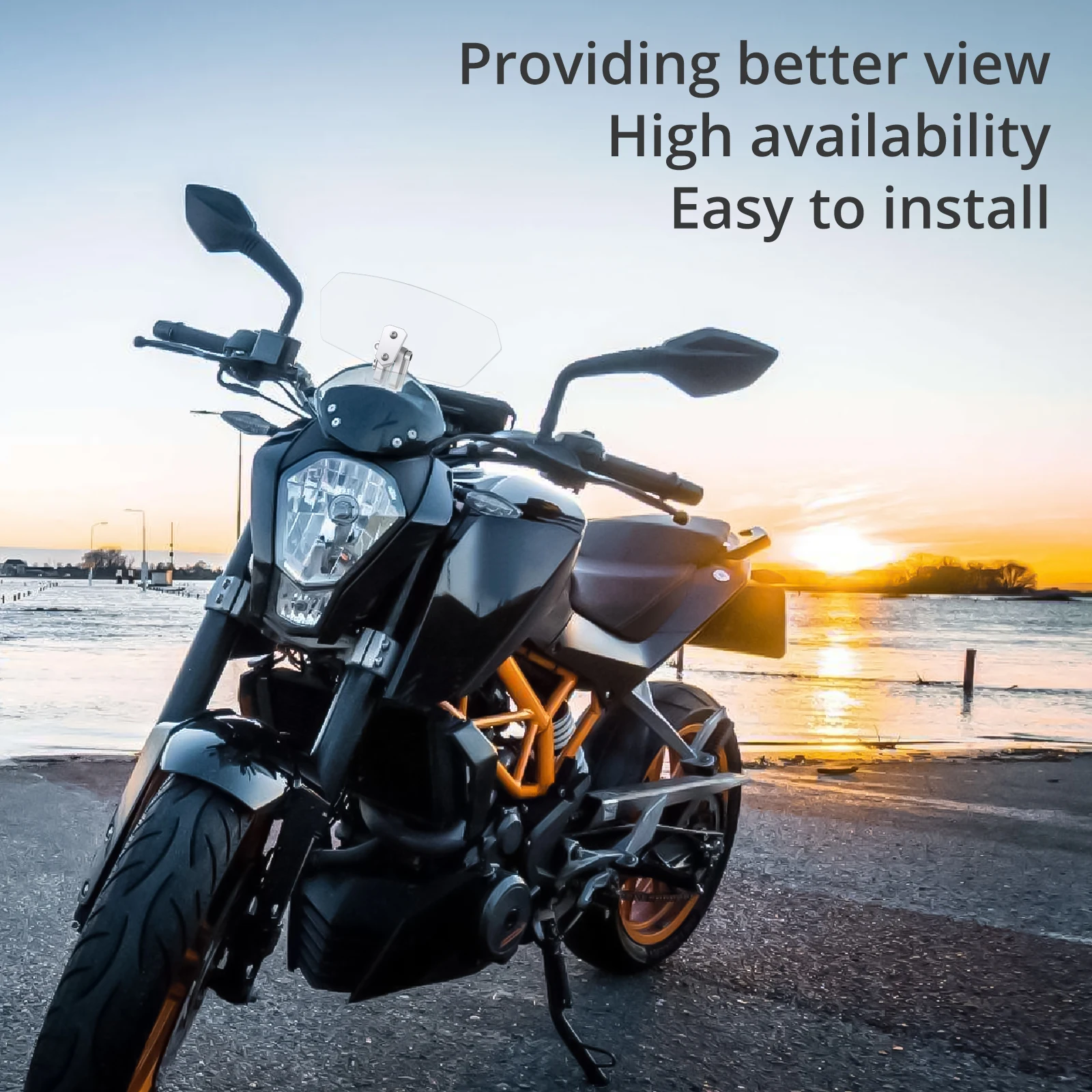 Регулируемый ветровой отражатель Justech Универсальный прозрачный ветрового