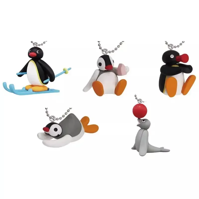 Фото Оригинальная фигурка Kawaii Gashapon, милый пингвин, берег, катание на лыжах, экшн-фигурка, брелок, капсульные игрушки, аниме-фигурка, модель, подарок №3