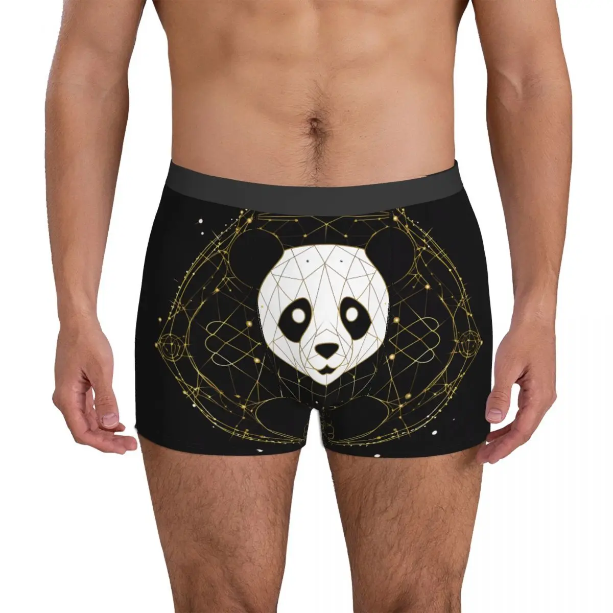 

Нижнее белье Panda Astro с геометрическим рисунком, минималистичные художественные мужские трусы, эластичные боксеры, идея для подарка