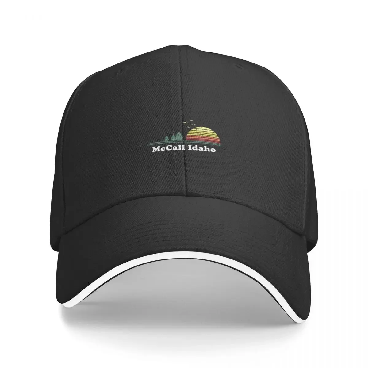 Винтажная футболка с длинным рукавом принтом McCall Idaho Sunset бейсболка шляпа