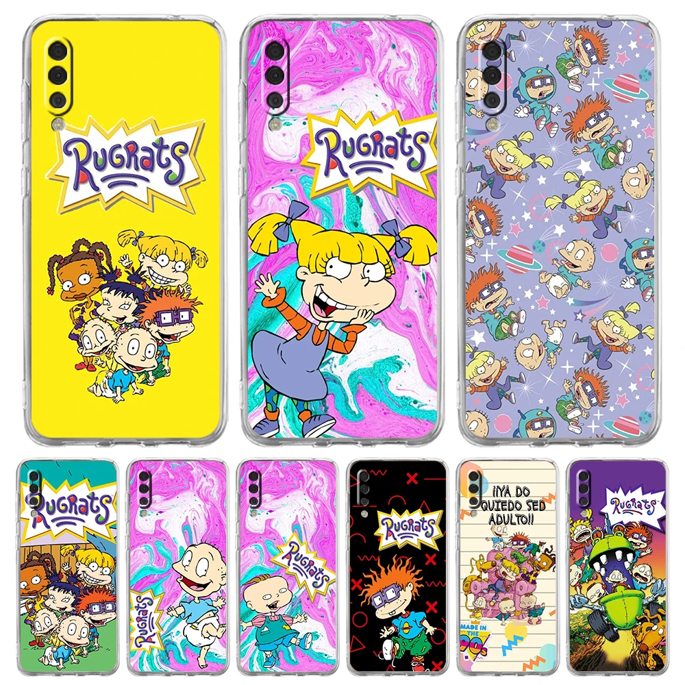 

Мультяшный Роскошный чехол Rugrat для телефона Samsung Galaxy A12 A02 A03S A50 A70 A10 A20 A20S A30 A40, прозрачный силиконовый чехол, чехлы