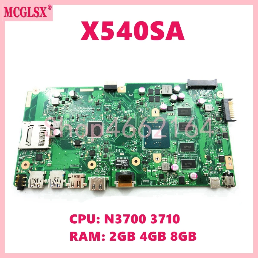 Материнская плата для ноутбука X540SA с N3700 N3710 CPU 2 ГБ 4 ГБ 8 ГБ-RAM Материнская плата Asus VivoBook X540S X540SA X540SAA F540S