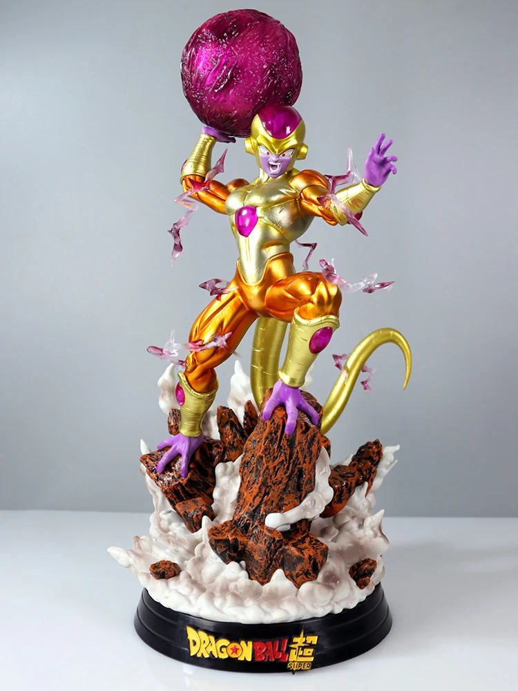 

Новинка Большой размер Драконий жемчуг аниме Фриза Золотая светящаяся фигурка 48 см ПВХ Модель Куклы Коллекционные игрушки подарки