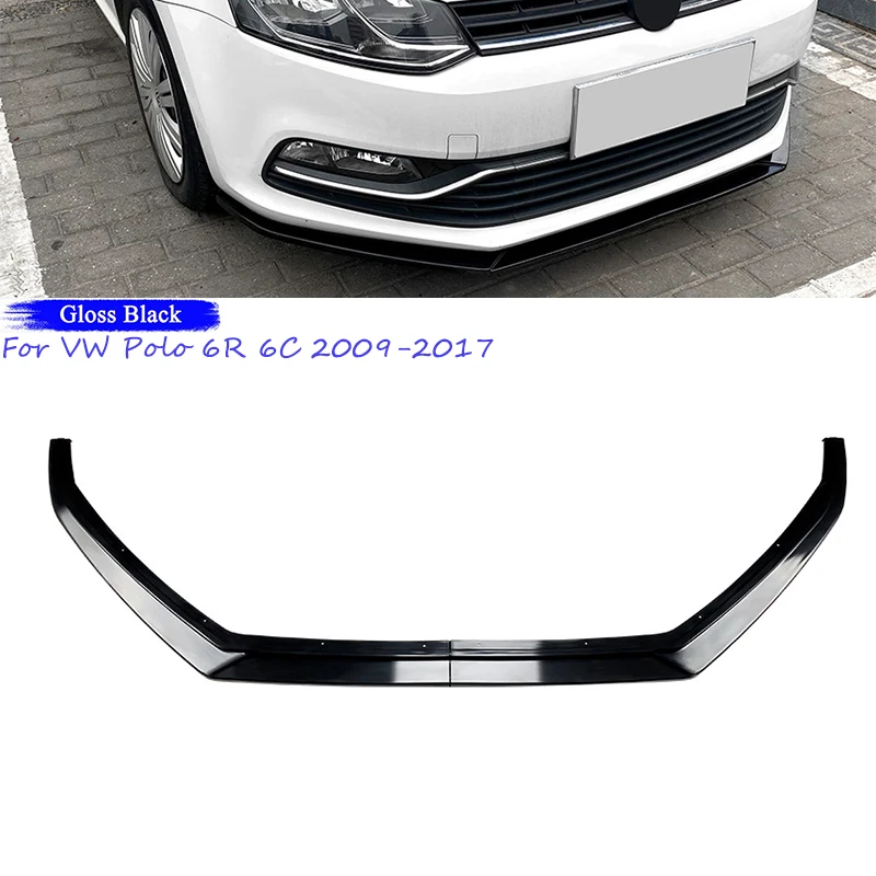 

Для Volkswagen VW Polo 6R 6C 2009 2010 2011 2012 2013 2014 ~ 2017 автомобильный передний бампер, губа, боковой сплиттер, спойлер, комплект кузова, защитная крышка