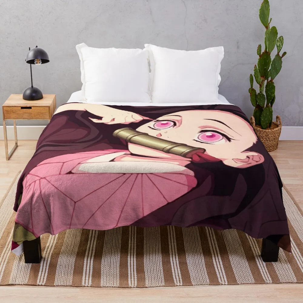 

Demon Slayer, Kimetsu no yaiba - Nezuko 1 Throw Blanket blanket lace