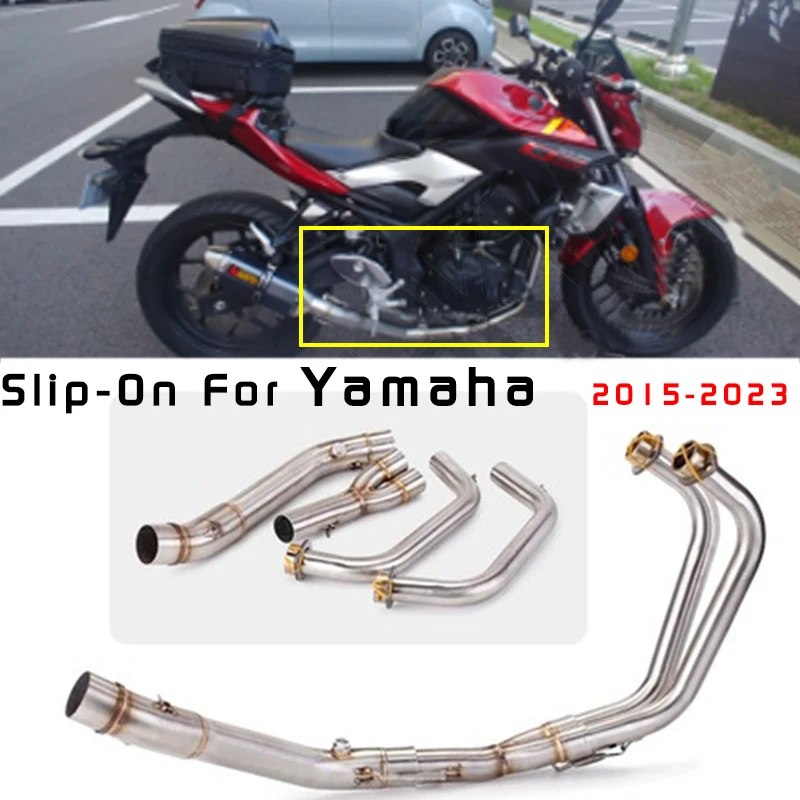 

Вся система Exhuast для Yamaha YZF R3 R25 MT03 мотоциклетный выхлопной глушитель мото модифицированный передний средний звено труба глушитель дБ убийца